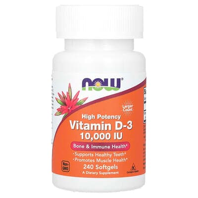 Norland NOW Foods, Vitamin D-3, High Potency, 100000 IU, 240 Softgels supplement Uganda UGX 66,462
