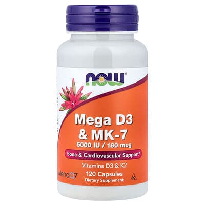 Norland NOW Foods, Mega D3 & MK-7, 120 Capsules supplement Uganda UGX 116,997