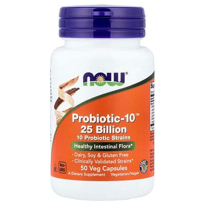 Norland NOW Foods, Probiotic-10™ 25 Billion, 50 Veg Capsules supplement Uganda UGX 65,544