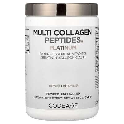 Norland Codeage, Multi Collagen Peptides Powder, Platinum, Unflavored, 11.5 oz (326 g) supplement Uganda UGX 152,913