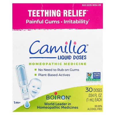Norland Boiron, Camilia®, Teething Relief, 1 Month+, 30 Doses, 0.034 fl oz (1 ml) Each supplement Uganda UGX 55,821