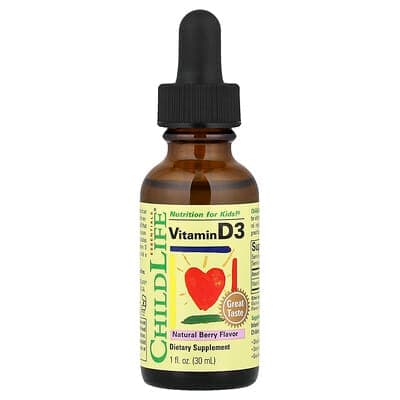 Norland ChildLife Essentials, Vitamin D3, Natural Berry, 12.5 mcg (500 IU), 1 fl oz (30 ml) supplement Uganda UGX 43,895