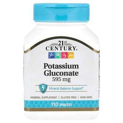 Norland 21st Century, Potassium Gluconate, 595 mg, 110 Tablets supplement Uganda UGX 18,109
