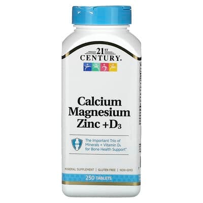 Norland 21st Century, Calcium Magnesium Zinc + D3, 250 Tablets supplement Uganda UGX 51,292