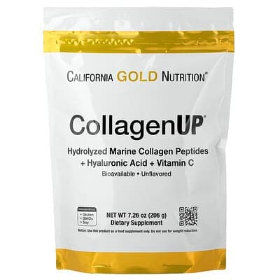 Norland California Gold Nutrition, CollagenUP®, Hydrolyzed Marine Collagen Peptides with Hyaluronic Acid and Vitamin C, Unflavored, 7.26 oz (206 g) supplement Uganda UGX 100,000