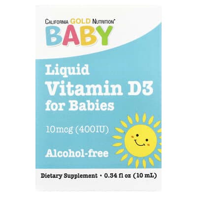 Norland California Gold Nutrition, Baby Vitamin D3 Drops, 10 mcg (400 IU), 0.34 fl oz (10 ml) supplement Uganda UGX 100,000