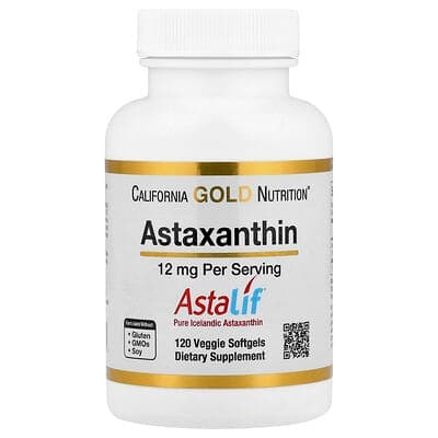 Norland California Gold Nutrition, Astaxanthin, Astalif® Pure Icelandic, 12 mg, 120 Veggie Softgels supplement Uganda UGX 171,336