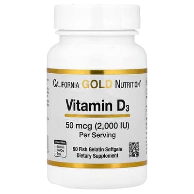 Norland California Gold Nutrition, Vitamin D3, 50 mcg (2,000 IU), 90 Fish Gelatin Softgels supplement Uganda UGX 18,468