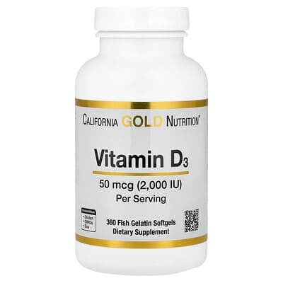 Norland California Gold Nutrition, Vitamin D3, 50 mcg (2,000 IU), 360 Fish Gelatin Softgels supplement Uganda UGX 153,686