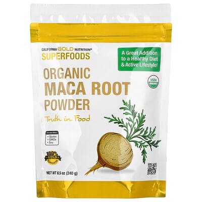 Norland California Gold Nutrition, Superfoods, Certified Organic Peruvian Maca Root Powder, 8.5 oz (240 g) supplement Uganda UGX 35,744