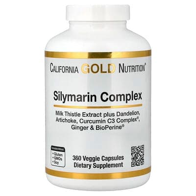 Norland California Gold Nutrition, Silymarin Complex with Milk Thistle Extract Plus Dandelion, Artichoke, Ginger, and BioPerine®, 360 Veggie Capsules supplement Uganda UGX 100,000