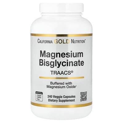 Norland California Gold Nutrition, Magnesium Bisglycinate Chelate, Albion TRAACS®, 240 Veggie Capsules (100 mg per Capsule) supplement Uganda UGX 108,672