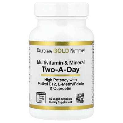 Norland California Gold Nutrition, Multivitamin and Mineral with Methyl B12, Vitamin C, L-MethylFolate and Quercetin, Two-A-Day, 60 Veggie Capsules supplement Uganda UGX 100,000