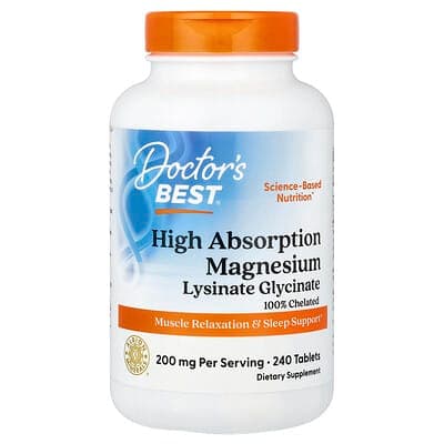Norland Doctor's Best, High Absorption Magnesium Lysinate Glycinate, Chelated, Albion® TRAACS®, 240 Tablets (100 mg per Tablet) supplement Uganda UGX 160,000
