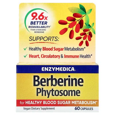 Norland Enzymedica, Berberine Phytosome, 60 Capsules (275 mg per Capsule) supplement Uganda UGX 80,753