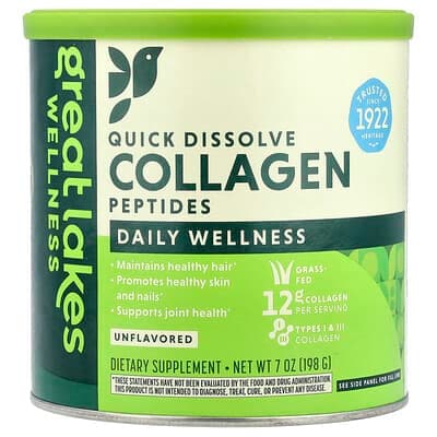 Norland Great Lakes Wellness, Quick Dissolve Collagen Peptides, Daily Wellness, Unflavored, 7 oz (198 g) supplement Uganda UGX 57,318