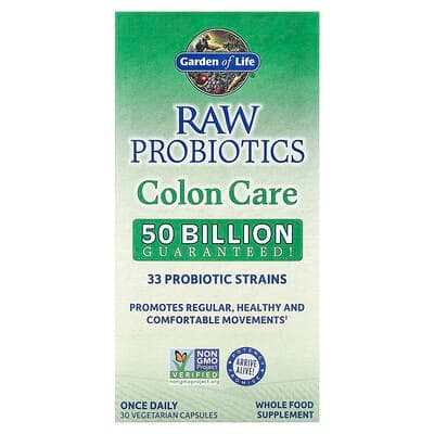 Norland Garden of Life, RAW Probiotics, Colon Care, 30 Vegetarian Capsules supplement Uganda UGX 148,717