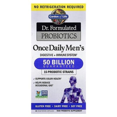 Norland Garden of Life, Dr. Formulated Probiotics, Once Daily Men's, 50 Billion, 30 Vegetarian Capsules supplement Uganda UGX 140,650