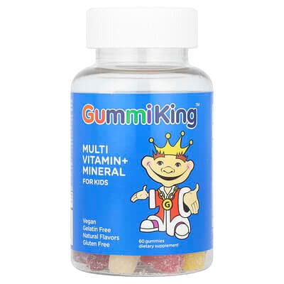 Norland GummiKing, Multi Vitamin + Mineral Gummies for Kids, Strawberry, Orange, Lemon, Grape, Cherry and Grapefruit, 60 Gummies supplement Uganda UGX 39,844