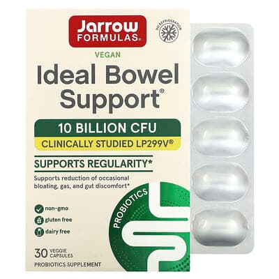 Norland Jarrow Formulas, Vegan Ideal Bowel Support, 10 Billion CFU, 30 Veggie Capsules supplement Uganda UGX 93,772