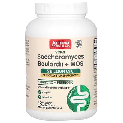 Norland Jarrow Formulas, Vegan Saccharomyces Boulardii + MOS, 5 Billion CFU, 180 Veggie Capsules supplement Uganda UGX 191,495