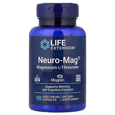 Norland Life Extension, Neuro-Mag®, Magnesium L-Threonate, 90 Vegetarian Capsules (48 mg per Capsule) supplement Uganda UGX 146,252
