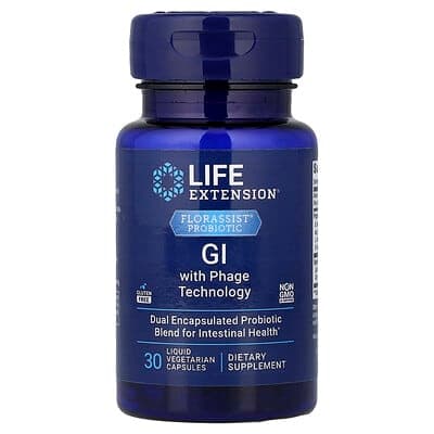 Norland Life Extension, Florassist® Probiotic, GI with Phage Technology, 30 Liquid Vegetarian Capsules supplement Uganda UGX 108,978
