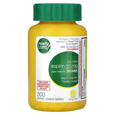 Norland Ready in Case, Aspirin, 81 mg, 300 Enteric Coated Tablets supplement Uganda UGX 26,537