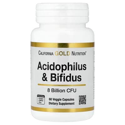 Norland California Gold Nutrition, Acidophilus and Bifidus, Probiotic Blend with Lactobacillus acidophilus, Bifidobacterium lactis, and Bifidobacterium longum, 60 Veggie Capsules supplement Uganda UGX 46,678