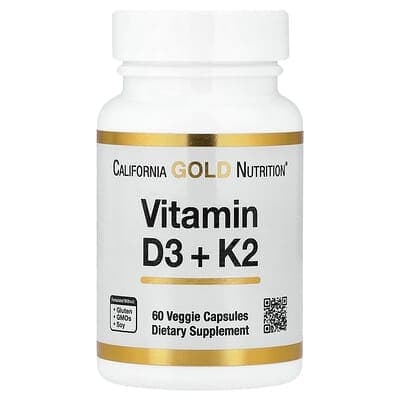 Norland California Gold Nutrition, Vitamin D3 + K2, 60 Veggie Capsules supplement Uganda UGX 120,000