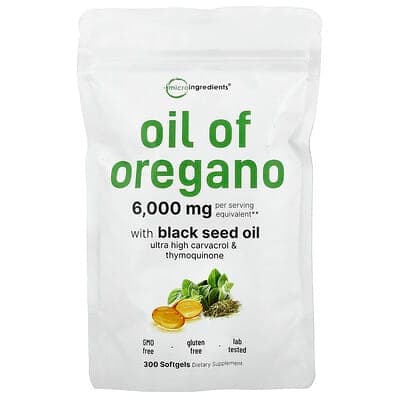 Norland Micro Ingredients, Oil of Oregano with Black Seed Oil, 300 Softgels supplement Uganda UGX 130,156