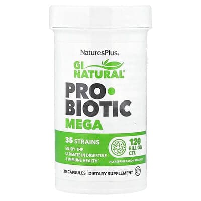 Norland NaturesPlus, GI Natural® Probiotic Mega, 120 Billion CFU, 30 Capsules supplement Uganda UGX 149,028