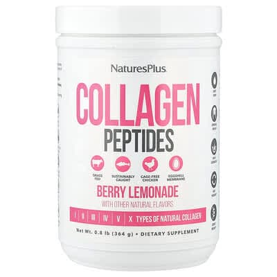 Norland NaturesPlus, Collagen Peptides, Berry Lemonade, 0.8 lbs (364 g) supplement Uganda UGX 109,499