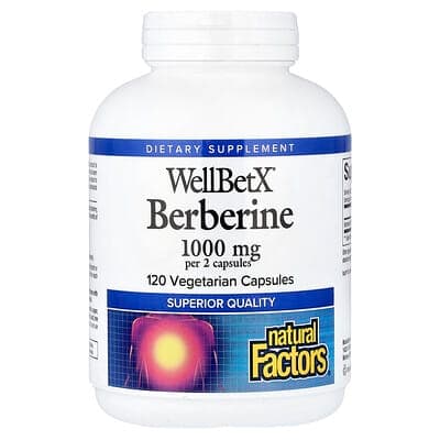 Norland Natural Factors, WellBetX®, Berberine, 120 Vegetarian Capsules (500 mg per Capsule) supplement Uganda UGX 119,753