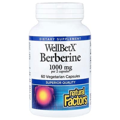 Norland Natural Factors, WellBetX® Berberine, 60 Vegetarian Capsules (500 mg per Capsule) supplement Uganda UGX 69,395