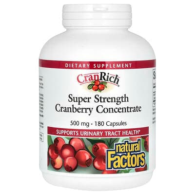 Norland Natural Factors, CranRich, Cranberry Concentrate, Super Strength, 500 mg, 180 Capsules supplement Uganda UGX 78,397