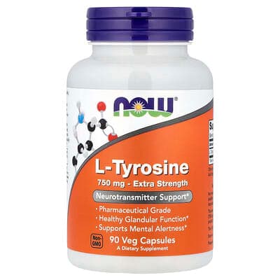 Norland NOW Foods, L-Tyrosine, 750 mg, 90 Veg Capsules supplement Uganda UGX 53,002