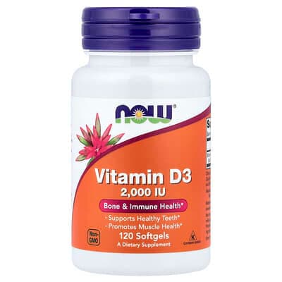 Norland NOW Foods, Vitamin D3, 2,000 IU, 120 Softgels supplement Uganda UGX 20,438