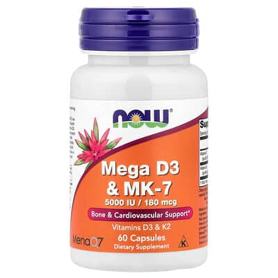 Norland NOW Foods, Mega D3 & MK-7, 60 Capsules supplement Uganda UGX 68,733