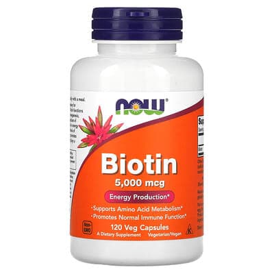 Norland NOW Foods, Biotin, 5,000 mcg, 120 Veg Capsules supplement Uganda UGX 40,325