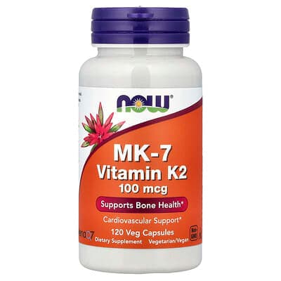Norland NOW Foods, MK-7 Vitamin K-2 , 100 mcg, 120 Veg Capsules supplement Uganda UGX 102,185