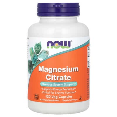 Norland NOW Foods, Magnesium Citrate, 120 Veg Capsules (133 mg per Capsule) supplement Uganda UGX 53,920