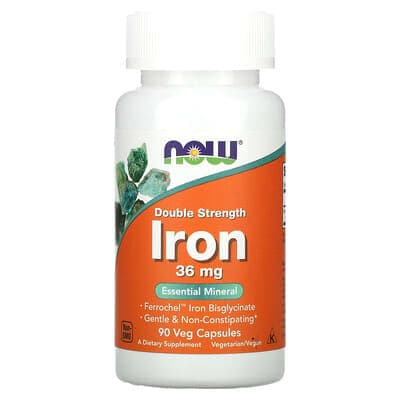 Norland NOW Foods, Iron, 36 mg, 90 Veg Capsules supplement Uganda UGX 41,690