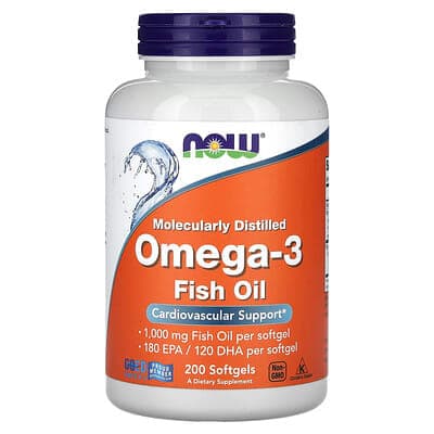 Norland NOW Foods, Omega-3 Fish Oil, 200 Softgels supplement Uganda UGX 67,196