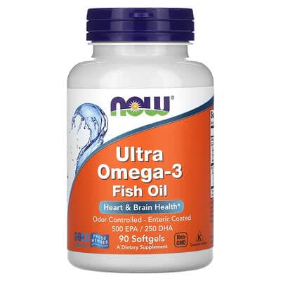 Norland NOW Foods, Ultra Omega-3 Fish Oil, 90 Softgels supplement Uganda UGX 73,865