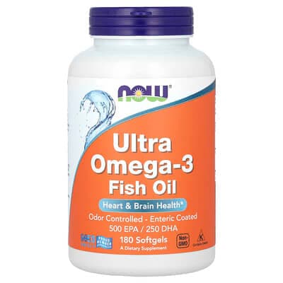 Norland NOW Foods, Ultra Omega-3 Fish Oil, 180 Softgels supplement Uganda UGX 140,162