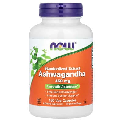 Norland NOW Foods, Standardized Extract Ashwagandha, 450 mg, 180 Veg Capsules supplement Uganda UGX 91,156