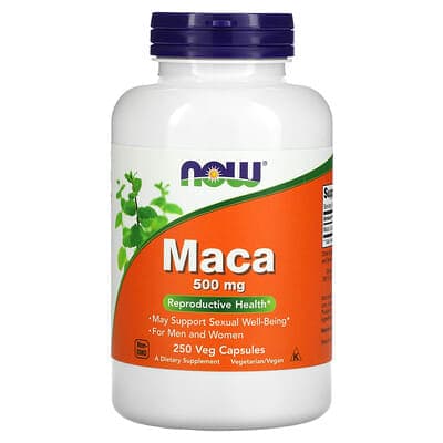 Norland NOW Foods, Maca, 500 mg, 250 Veg Capsules supplement Uganda UGX 68,756