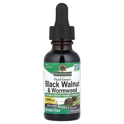 Norland Nature's Answer, Black Walnut & Wormwood, Fluid Extract, Alcohol-Free, 1 fl oz (30 ml) supplement Uganda UGX 45,739