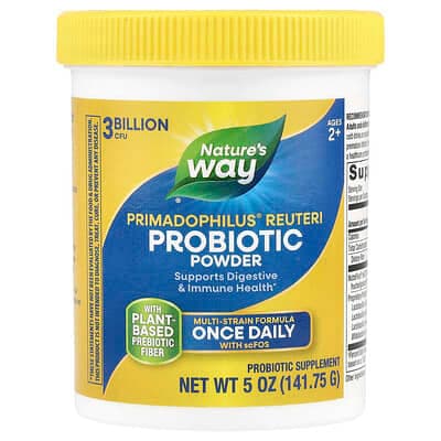 Norland Nature's Way, Primadophilus® Reuteri Probiotic Powder, Ages 2+, 3 Billion CFU, 5 oz (141.75 g) supplement Uganda UGX 94,172